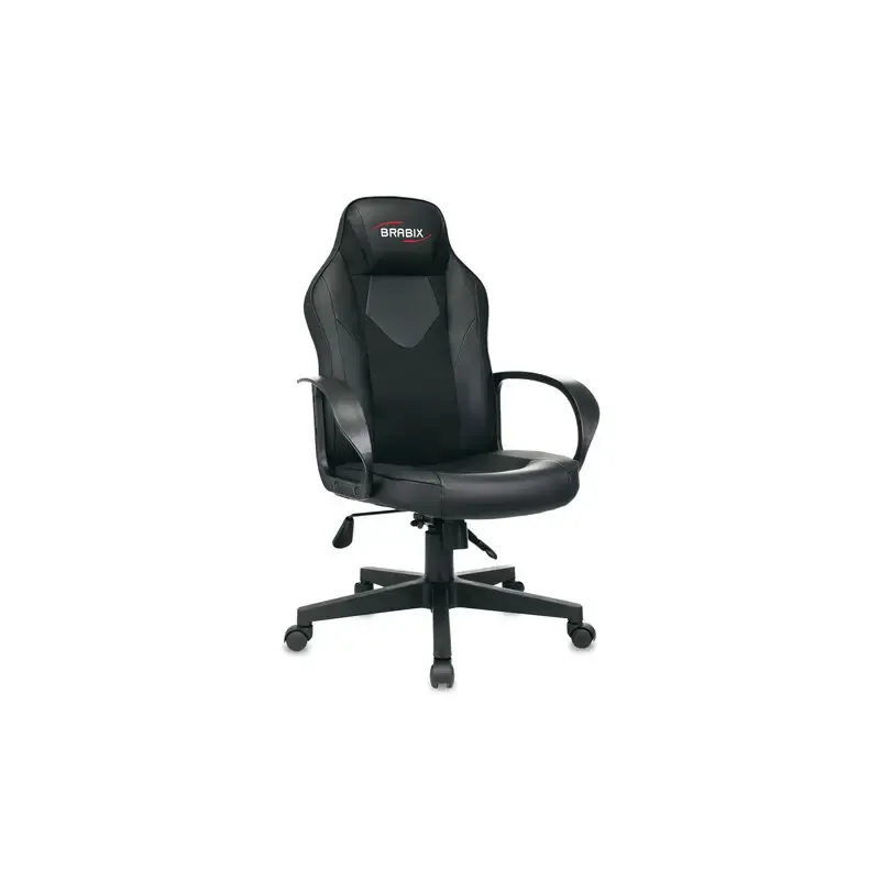 Игровое кресло BRABIX Game GM-017, экокожа/ткань, черное, 532641, GM-017_532641 главное фото