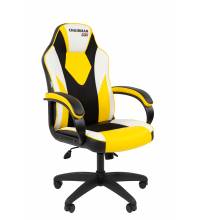 Игровое кресло Chairman Game 17 Россия экокожа черный/желтый/белый